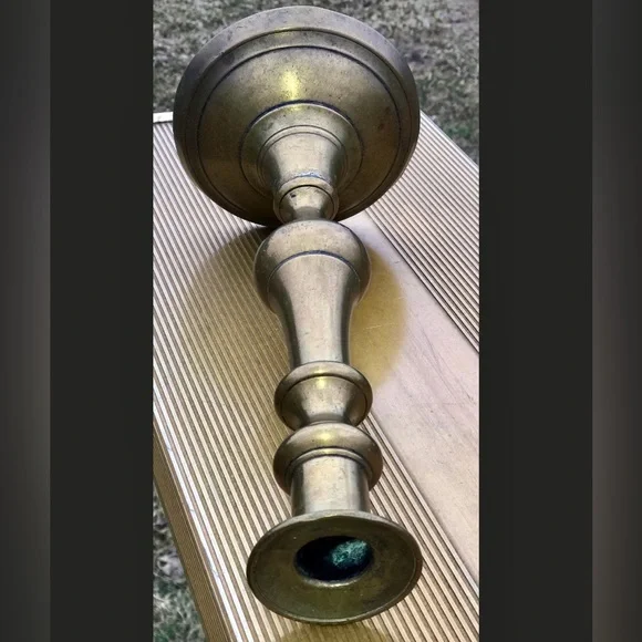 Vintage Late 19th Century Victorian Era Vintage Brass Push-up Candle Holder